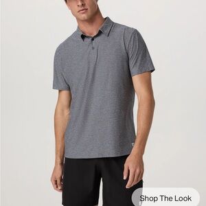 Vuori Strato Tech Polo in Heather Gray